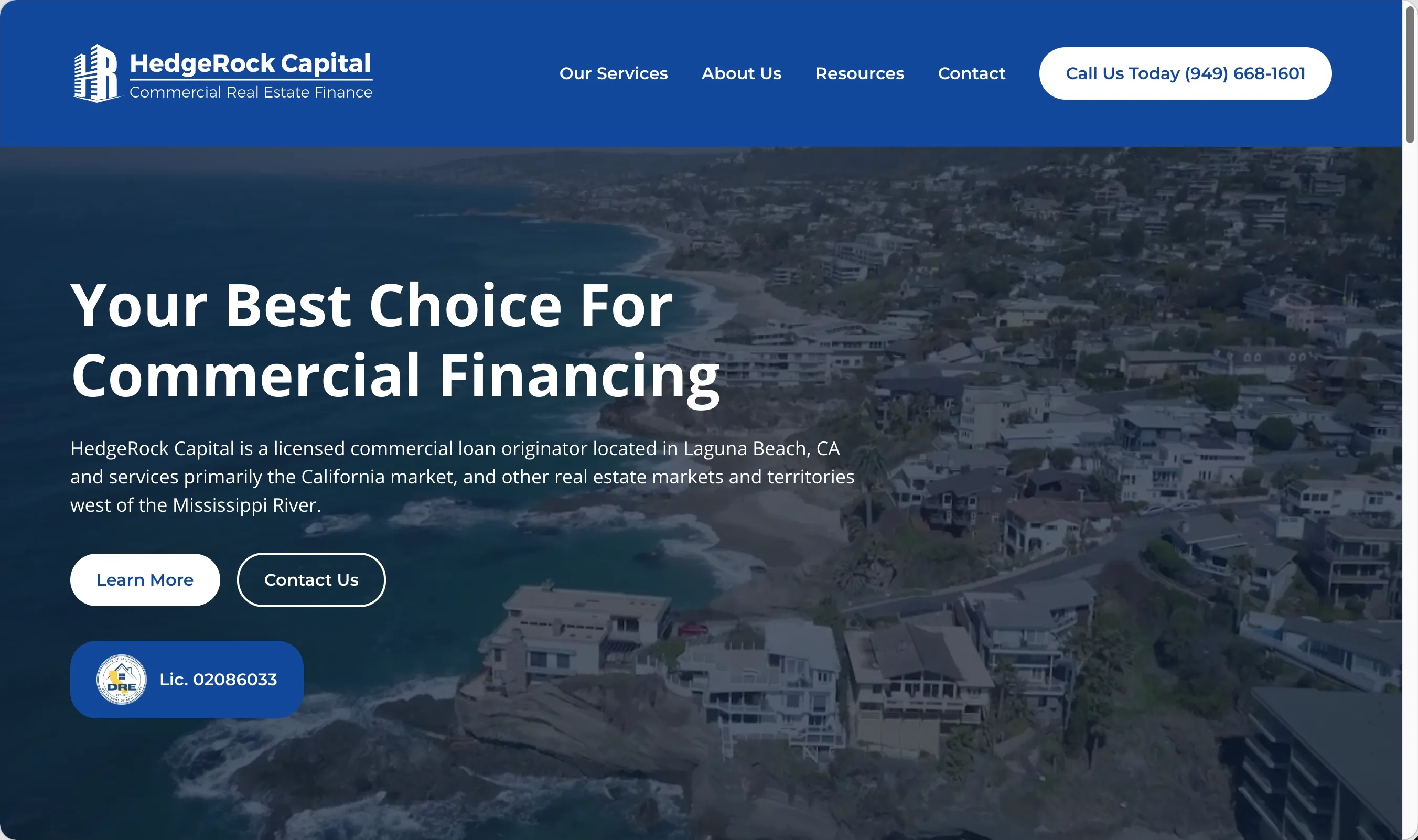 HedgeRock Capital website screenshot
