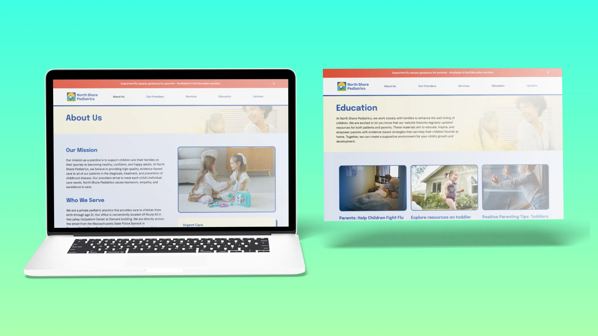North Shore Pediatrics site, view three