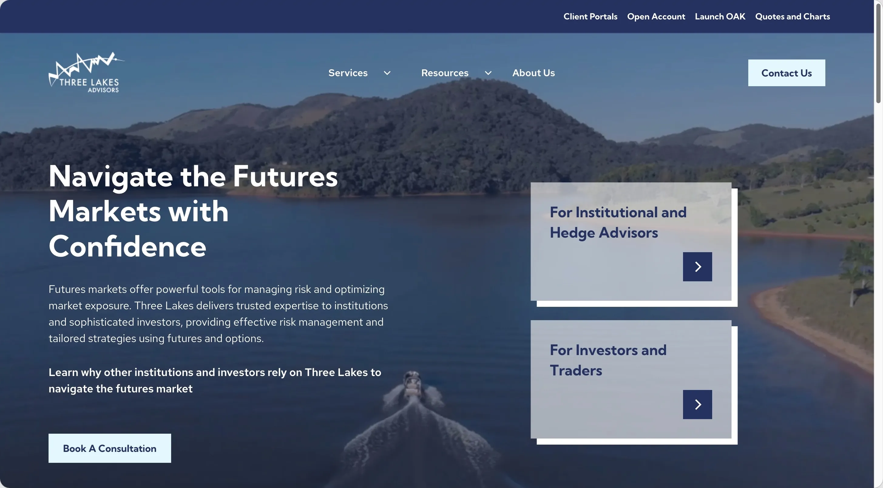Three Lakes Advisors website screenshot
